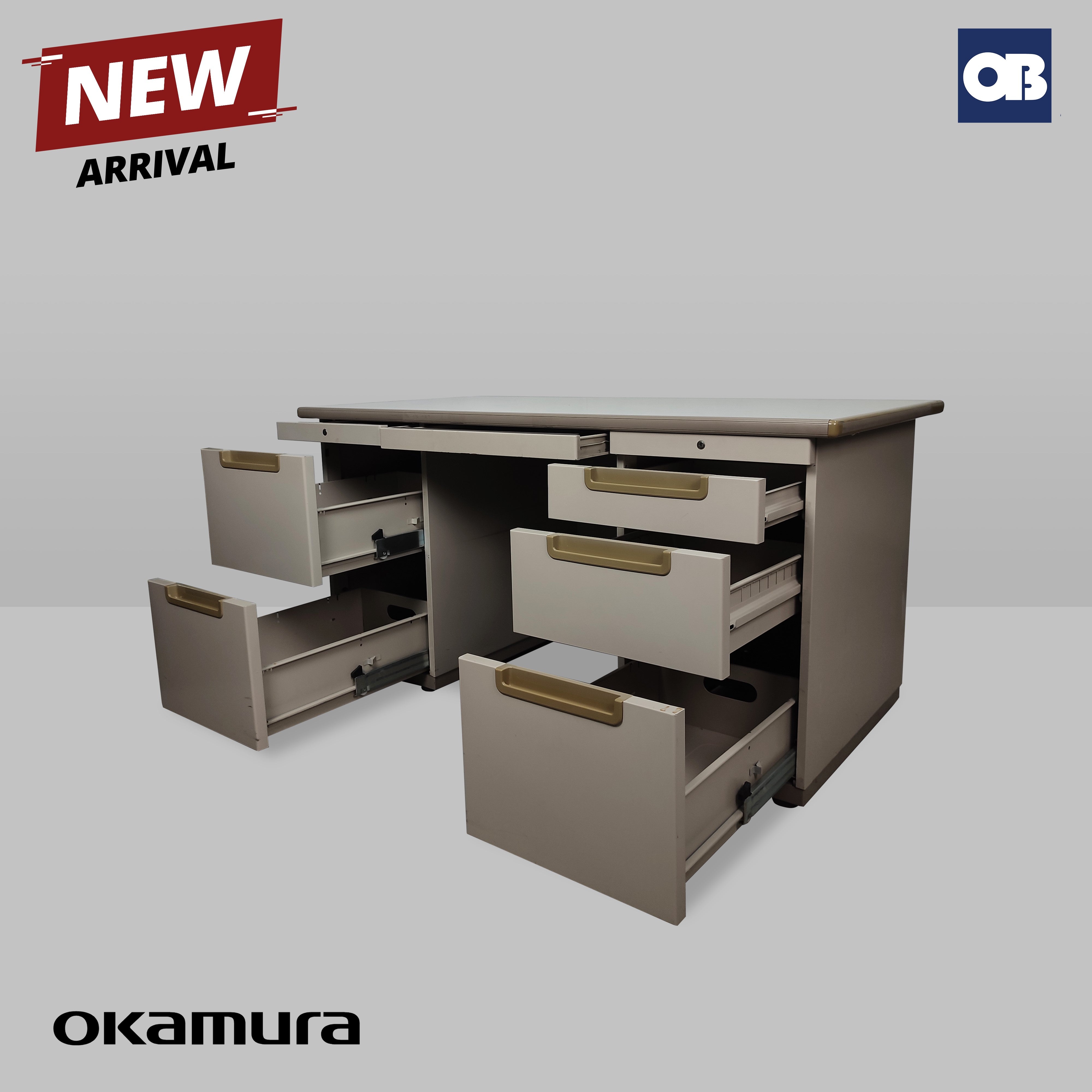 Okamura Pedestal Desk