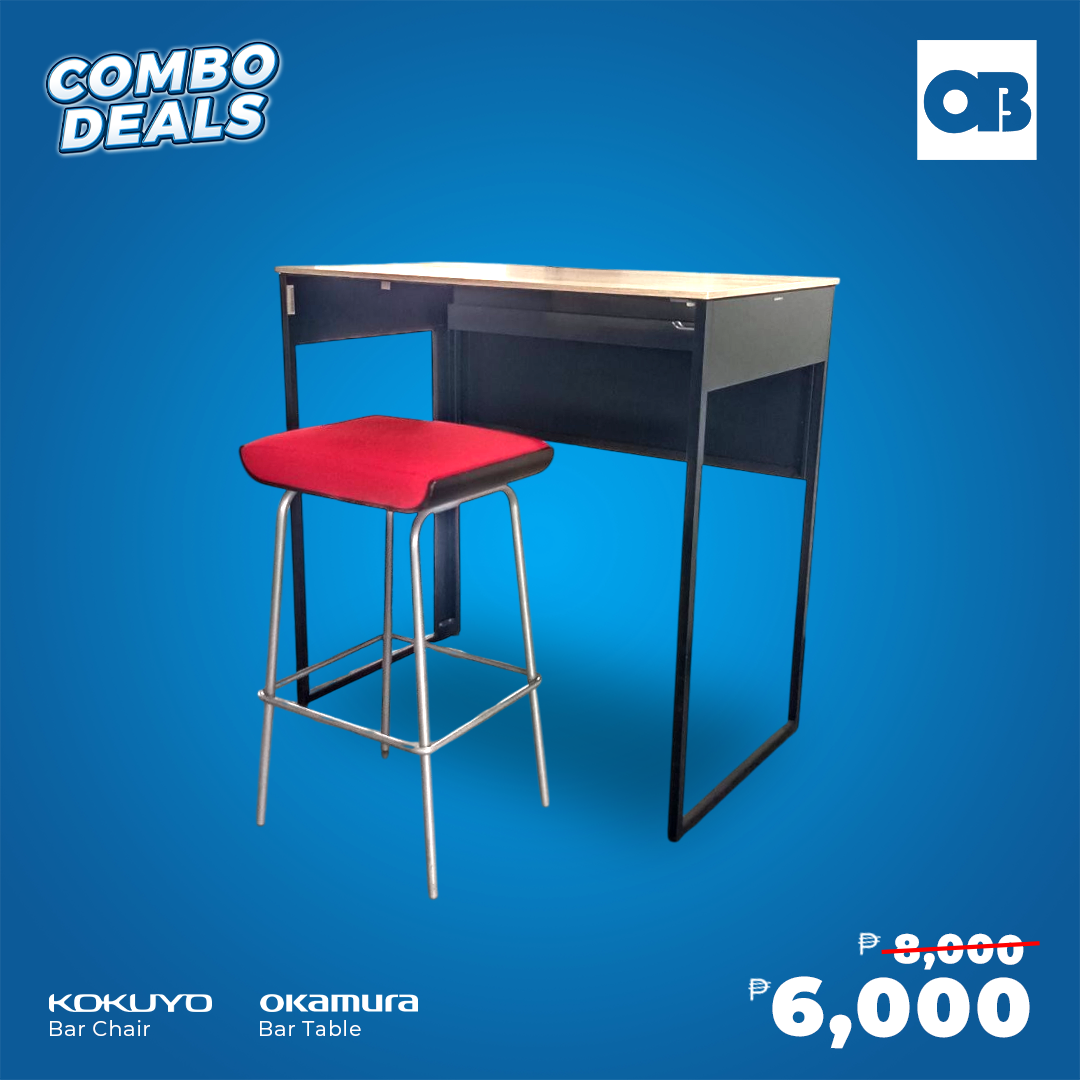 CD -  Kokuyo bar chair and Okamura bar table set.