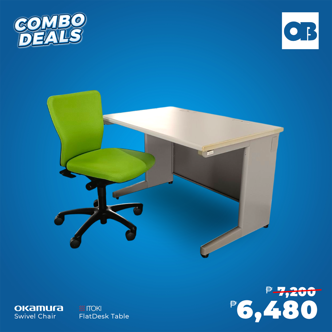 CD -  swivel chair and flat desk table Set.