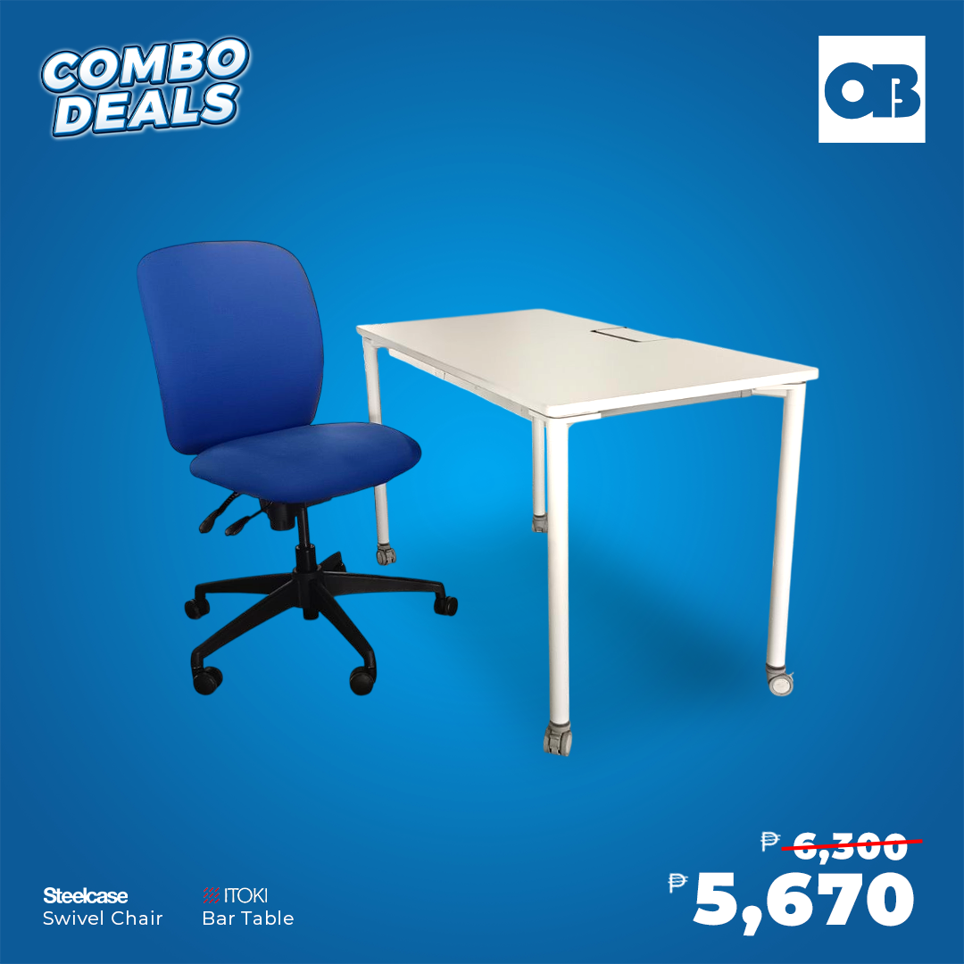 CD - Swivel Chair and Bar Table Set.