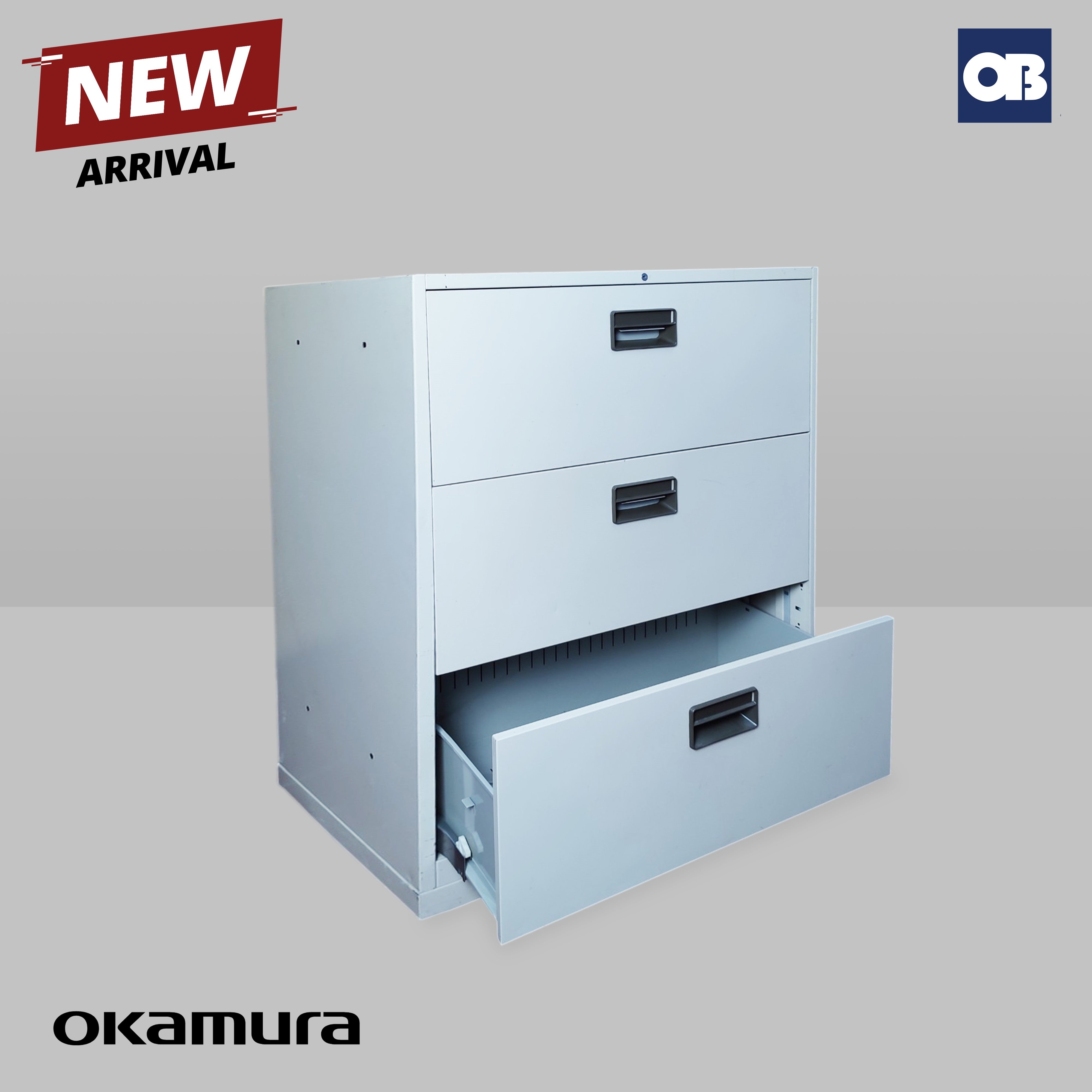 Okamura 3-Layer Lateral Cabinet