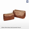 Load image into Gallery viewer, OB Glitter Shine Rose Gold Cosmetic Pouch