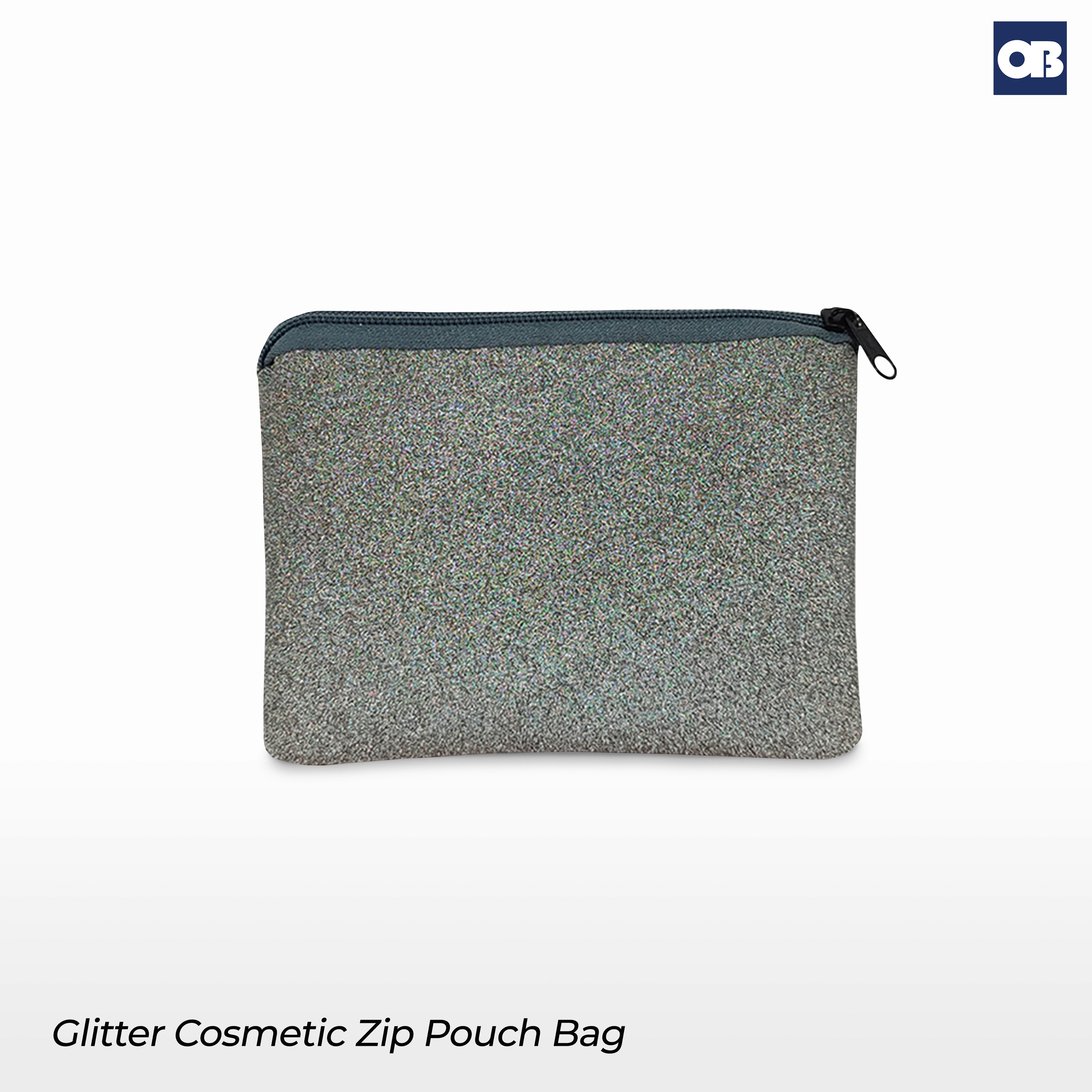 OB Glitter Cosmetic Zip Pouch Bag