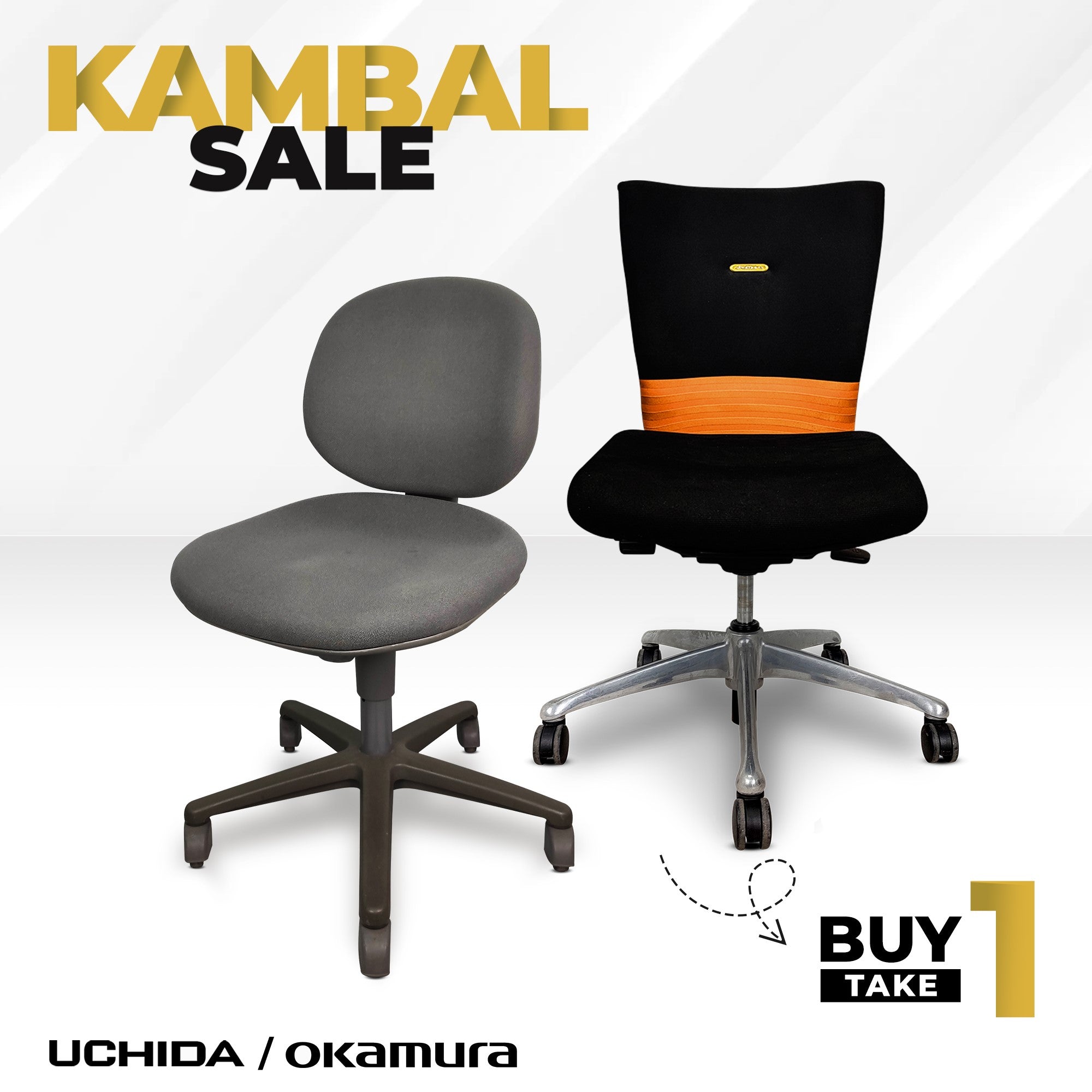 UCHIDA AND OKAMURA SWIVEL CHAIR