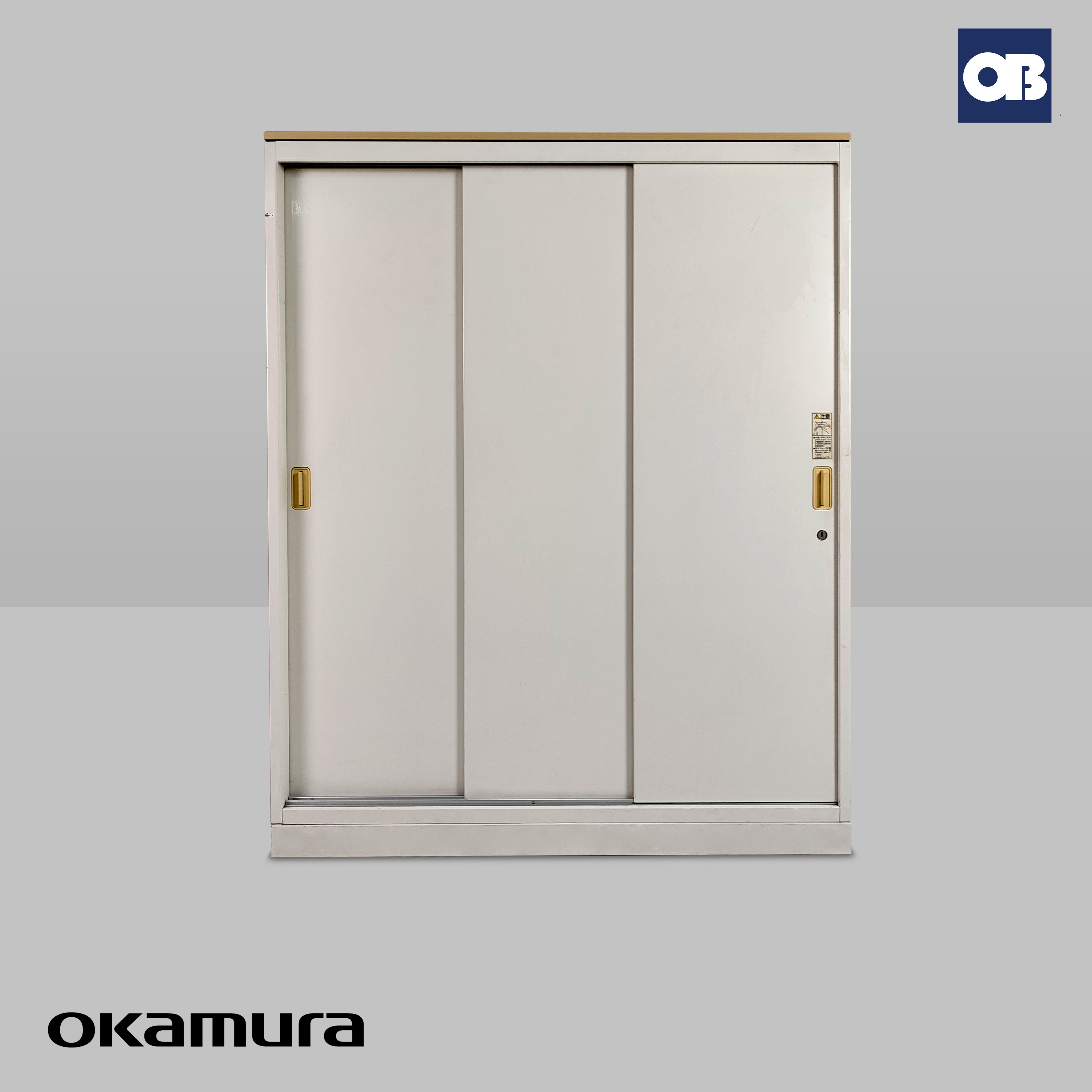 Okamura Sliding Door Cabinet