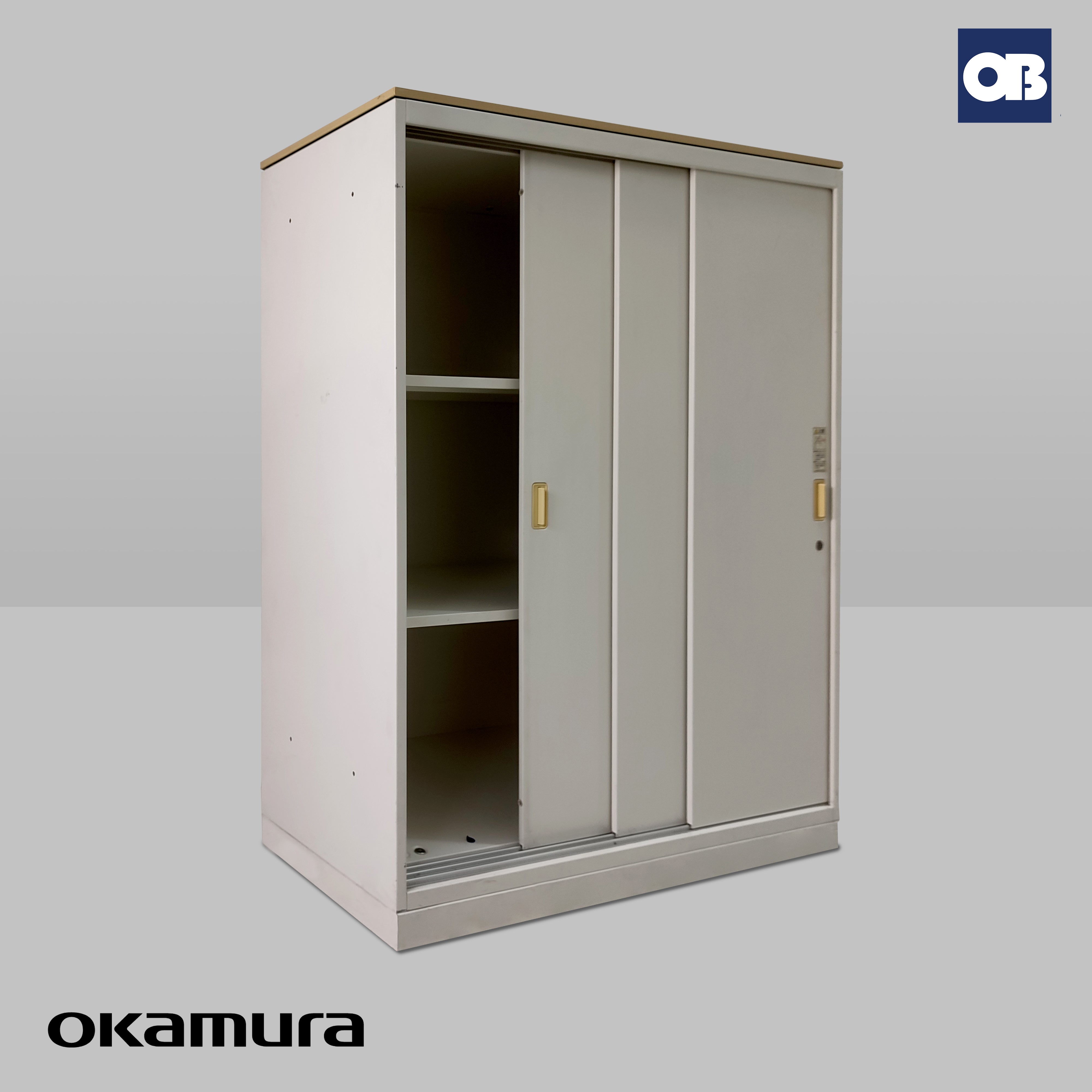 Okamura Sliding Door Cabinet